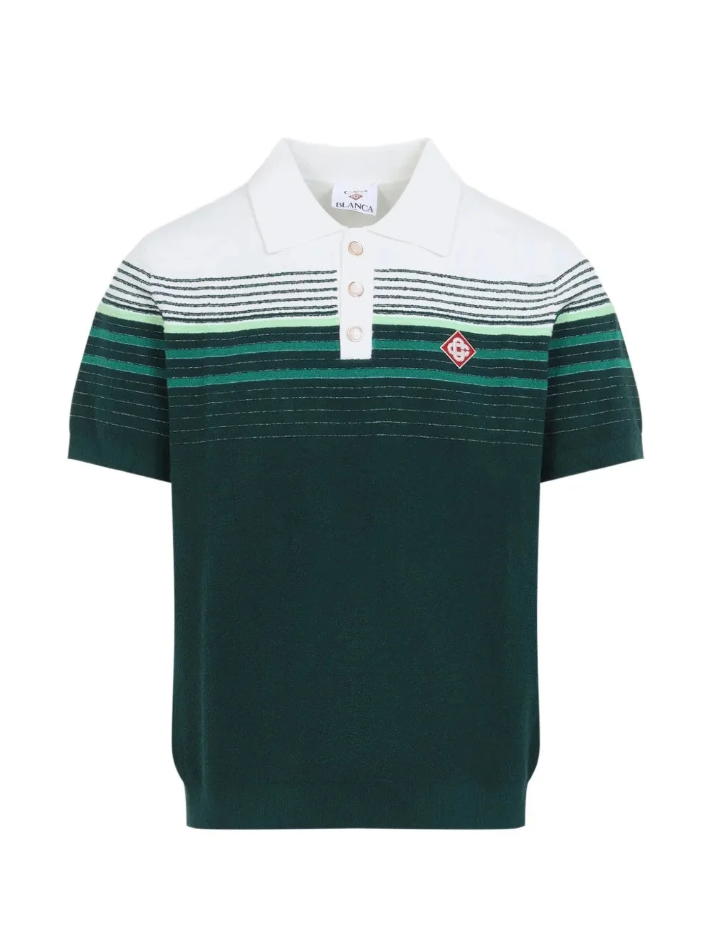 BOUCLE STRIPE SHORT SLEEVE POLO SHIRT - 1