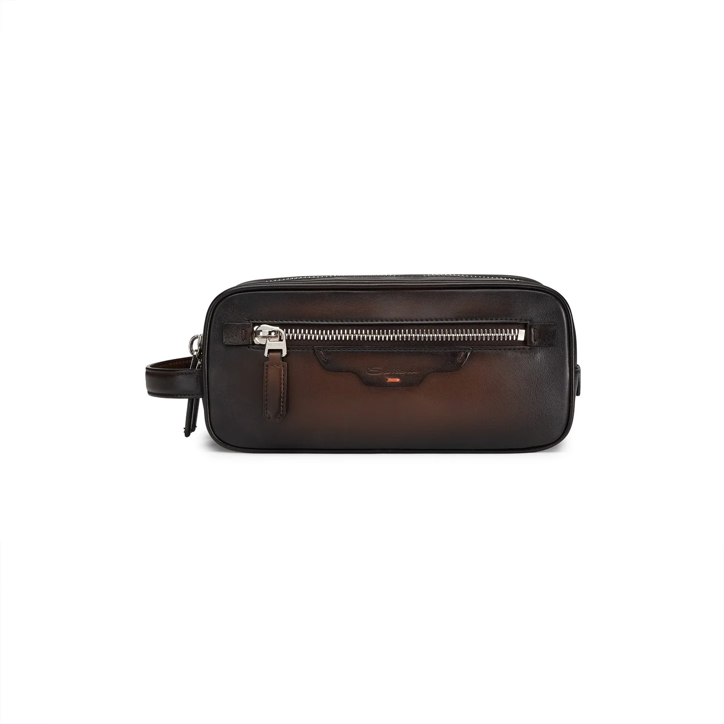 Dark brown leather beauty case - 1