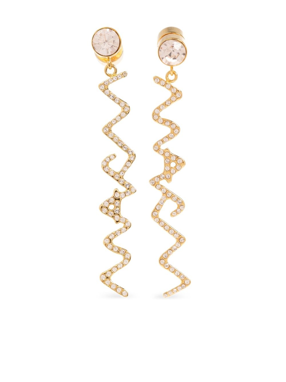 logo-lettering earrings - 1
