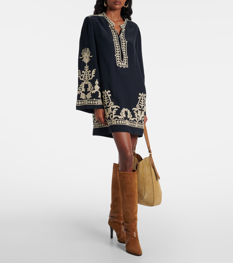 Isabel Marant Étoile Fadeli embroidered crêpe tunic outlook