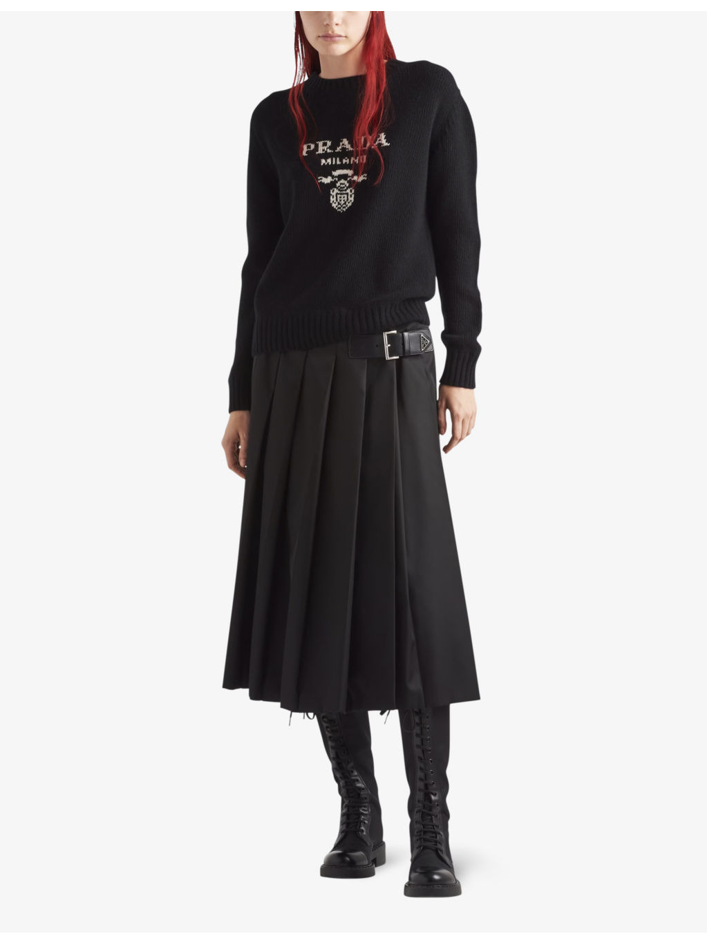 Logo-intarsia cashmere and wool-blend sweater - 2