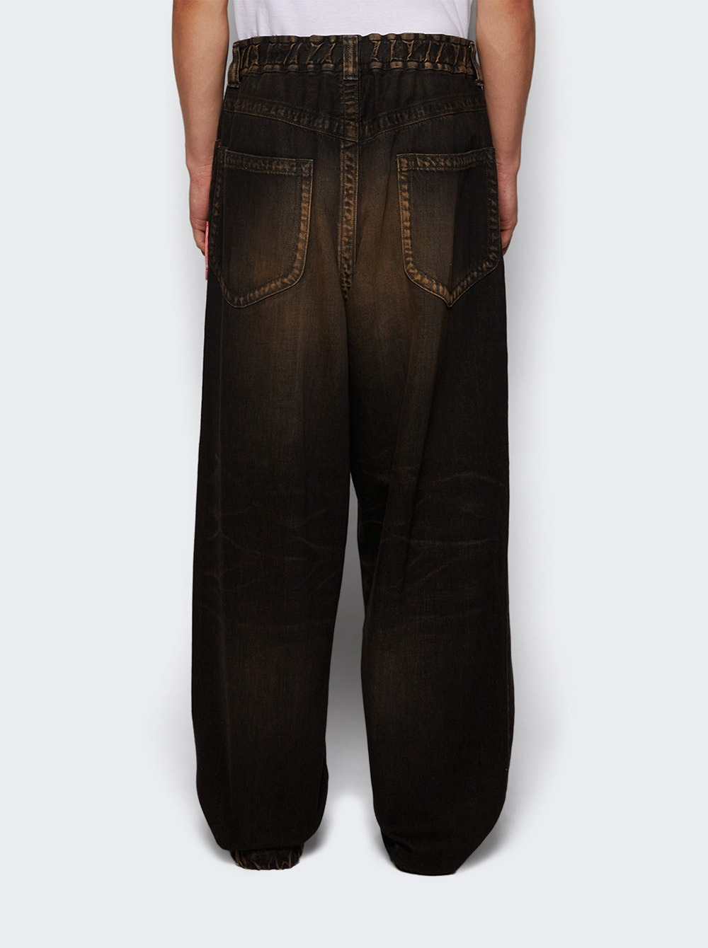 Amateur Sewn Wide Jeans Black - 4