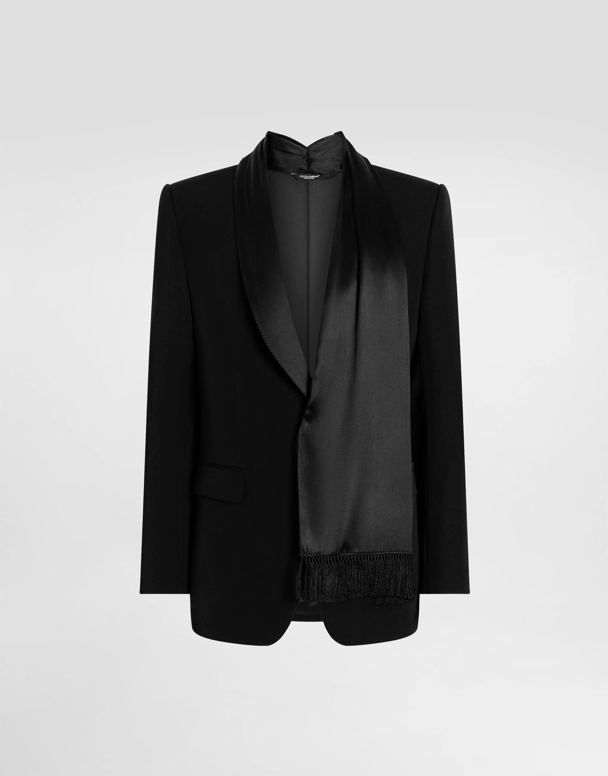 Single-breasted jacket inwool gabardine - 1