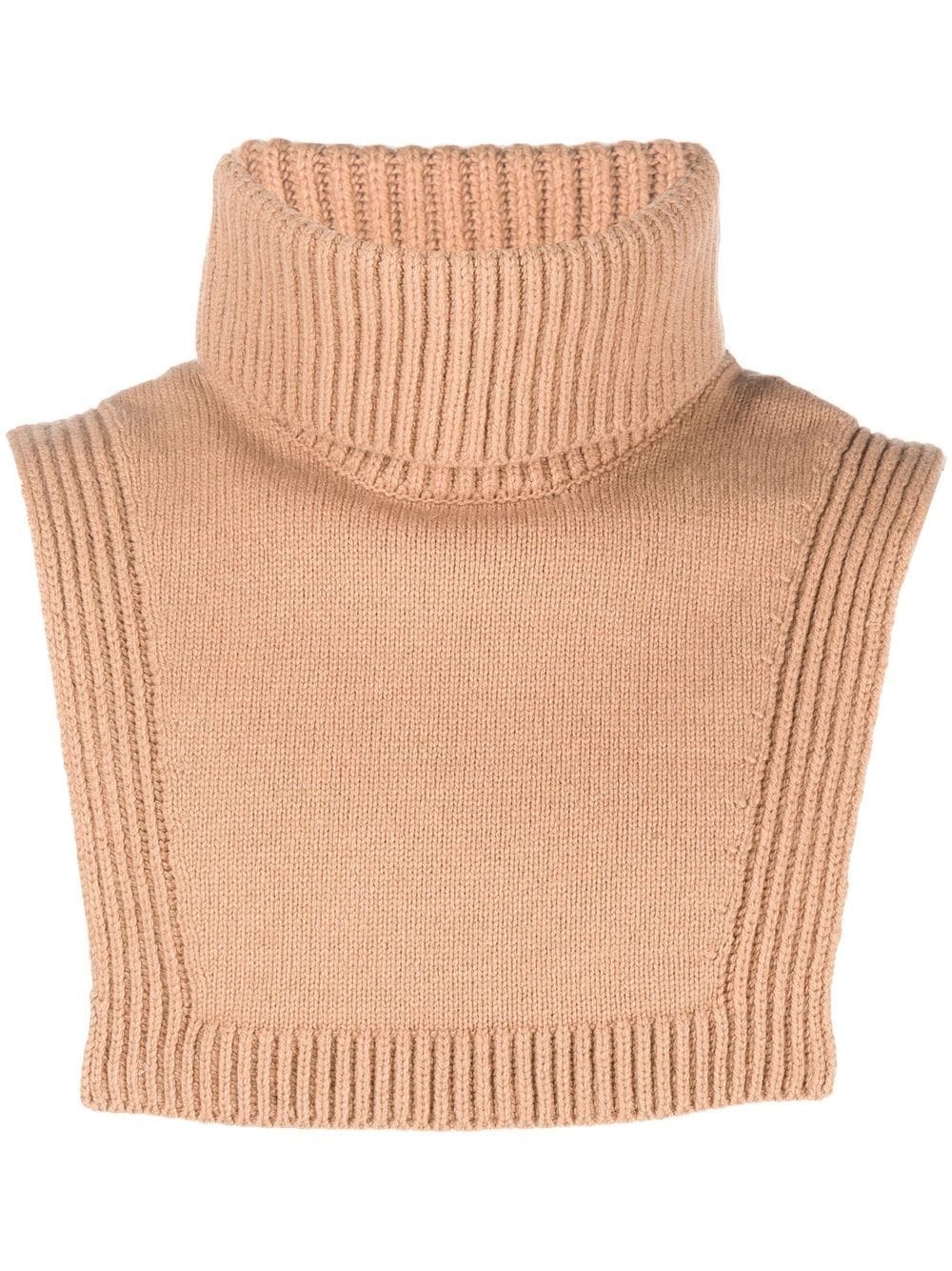 cashmere roll-neck bib - 1