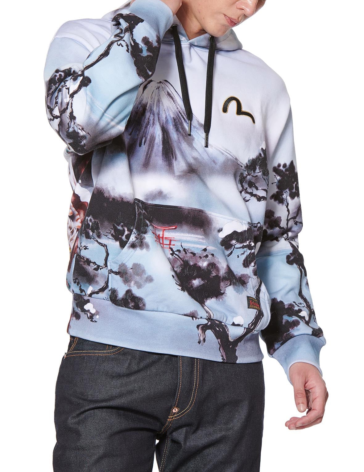 Allover Mountain and Taka Print Hoodie - 3