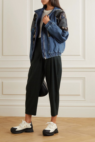 Stella McCartney Patchwork denim, jacquard and cotton-corduroy jacket outlook