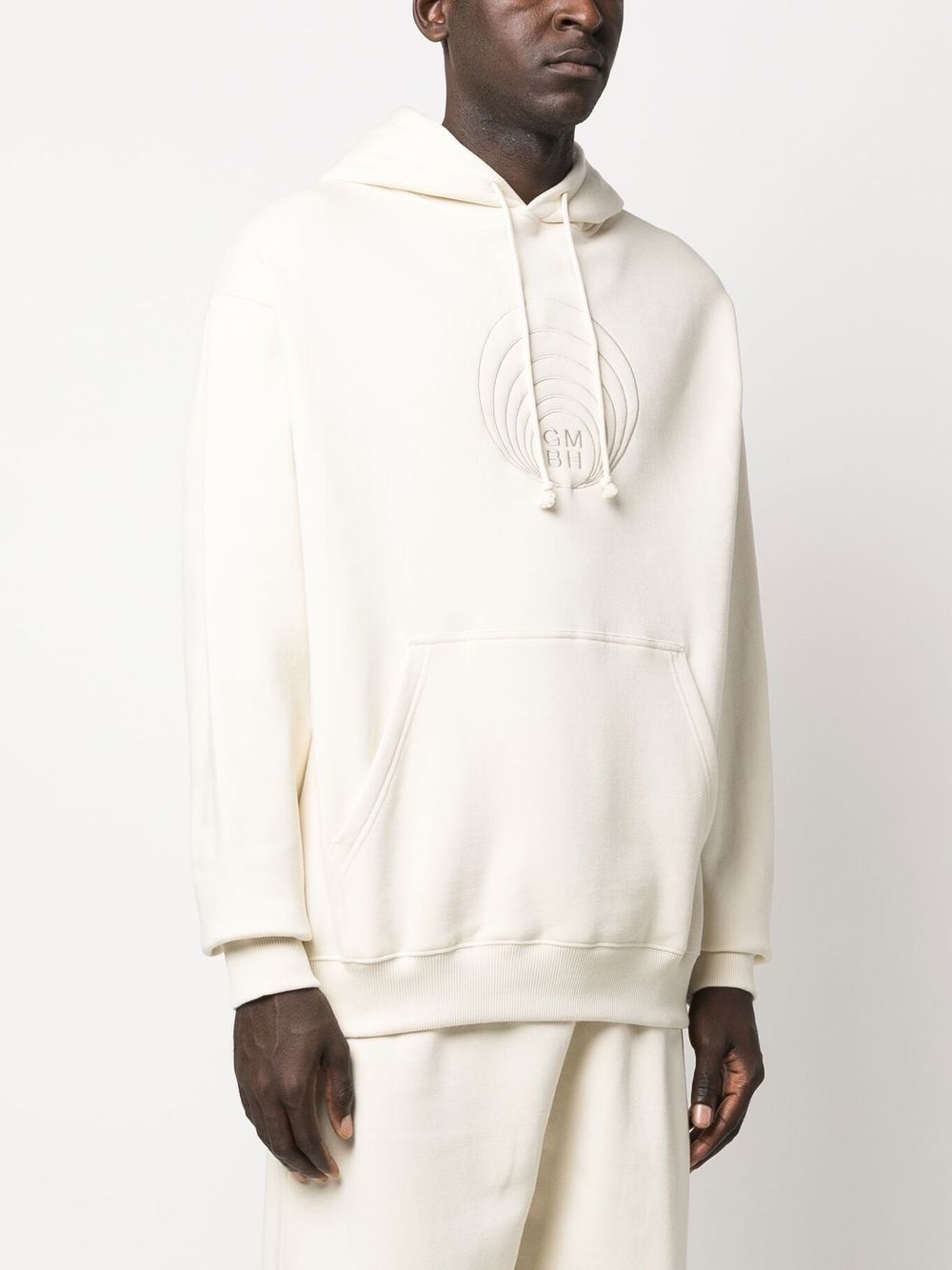 logo-embroidered organic cotton hoodie - 4