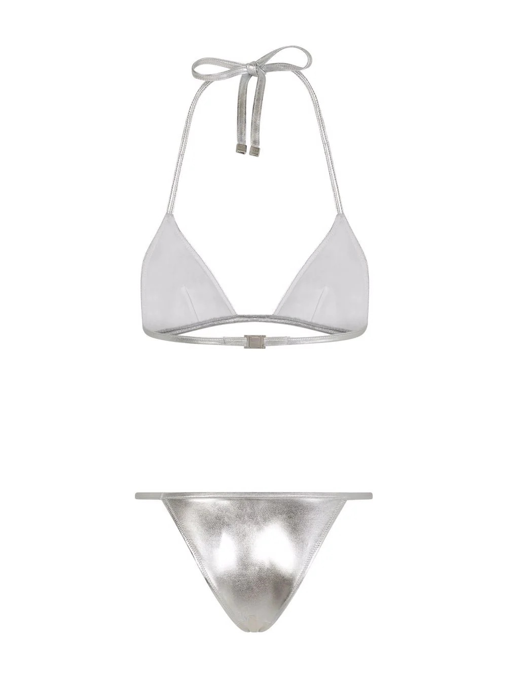 metallic halterneck bikini - 3
