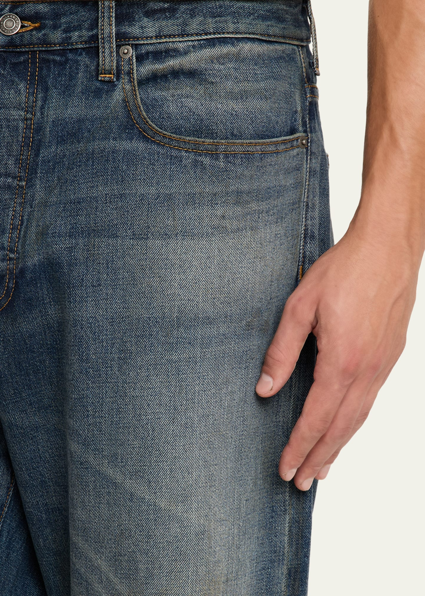 Men's Japanese Denim Baggy-Fit Jeans - 5
