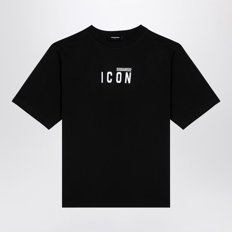 DSQUARED2 BLACK ICON T-SHIRT | netdressed | REVERSIBLE