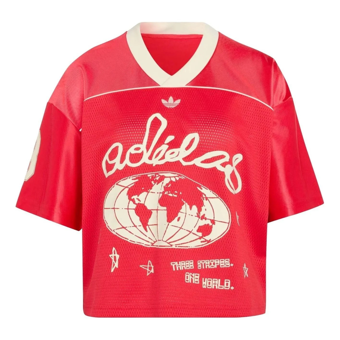 (WMNS) adidas Cropped Scoccer Jersey 'Pure Ruby' KU9202 - 1