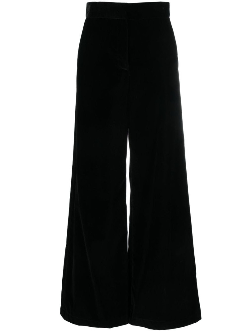 high-waisted flared trousers 1