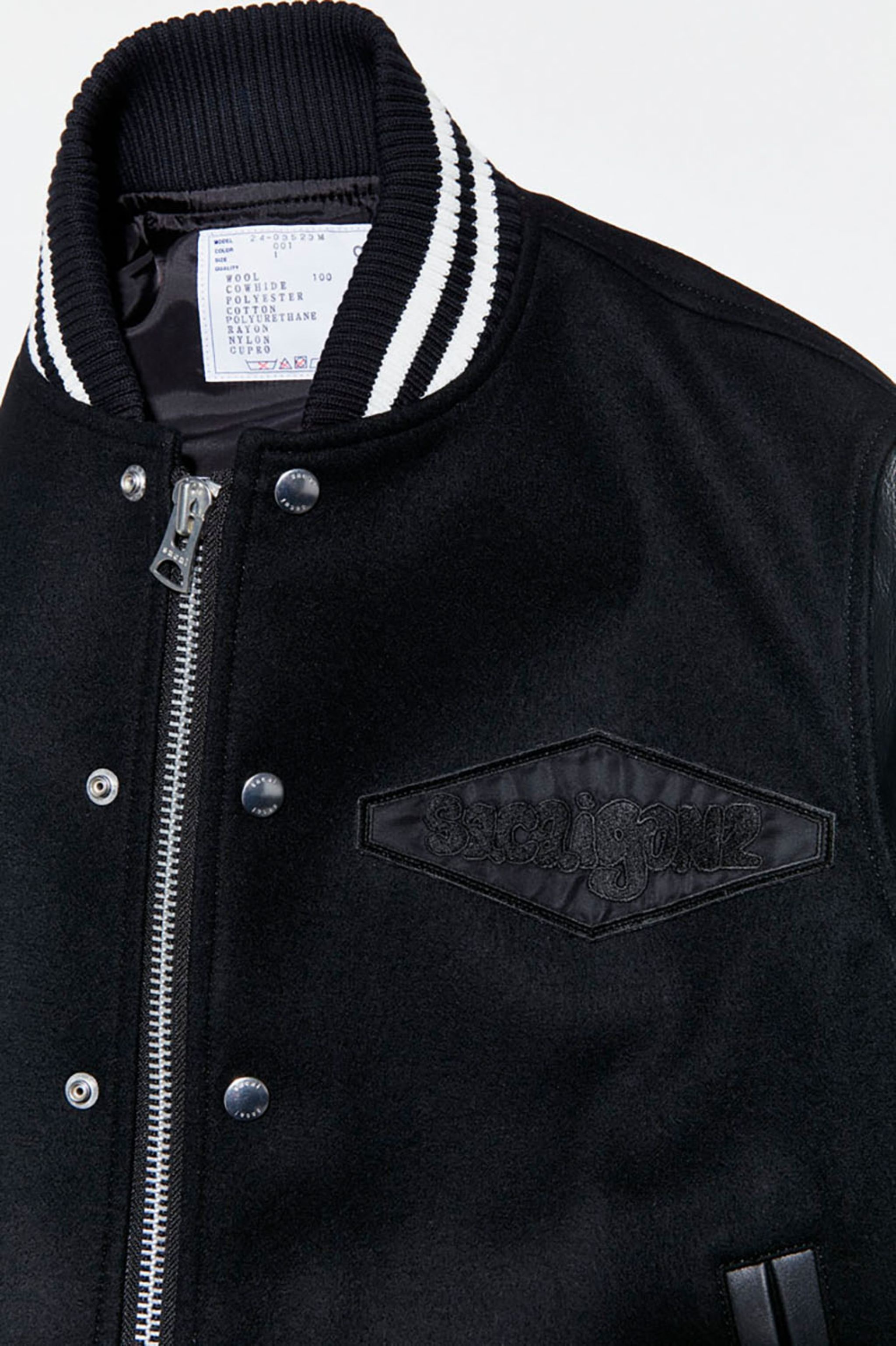 sacai Gonz Wool Melton x Leather Blouson - 7