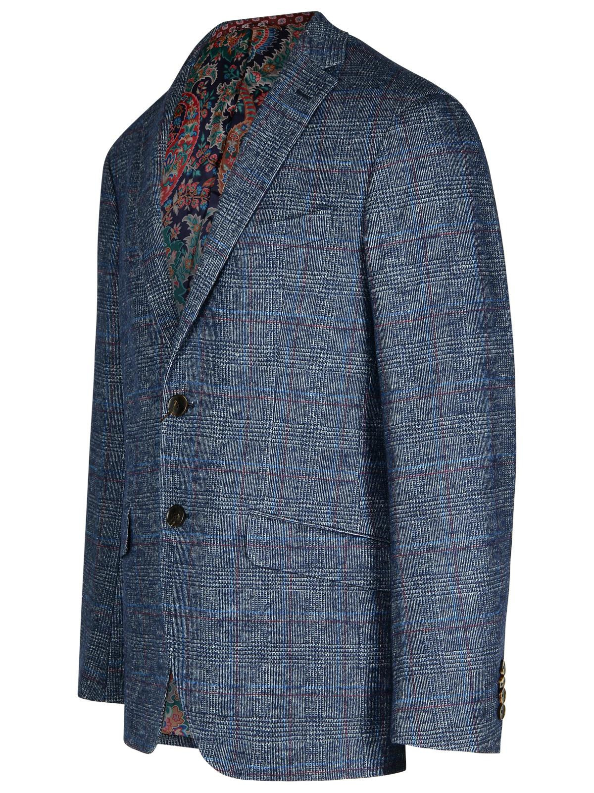 Etro 'Roma' Blue Wool Blend Blazer Men - 2