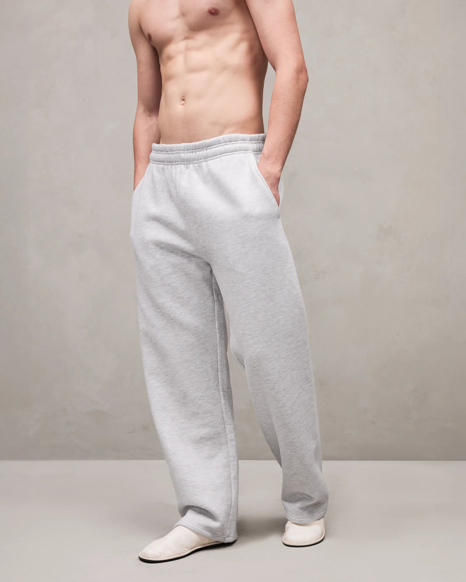 STRAIGHT LEG SWEATPANT HEATHER GREY - 2