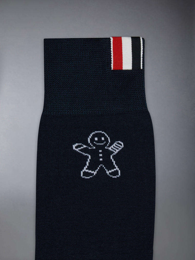 Thom Browne Gingerbread Mr. & Mrs. Thom Cotton Mid Cuff Socks outlook