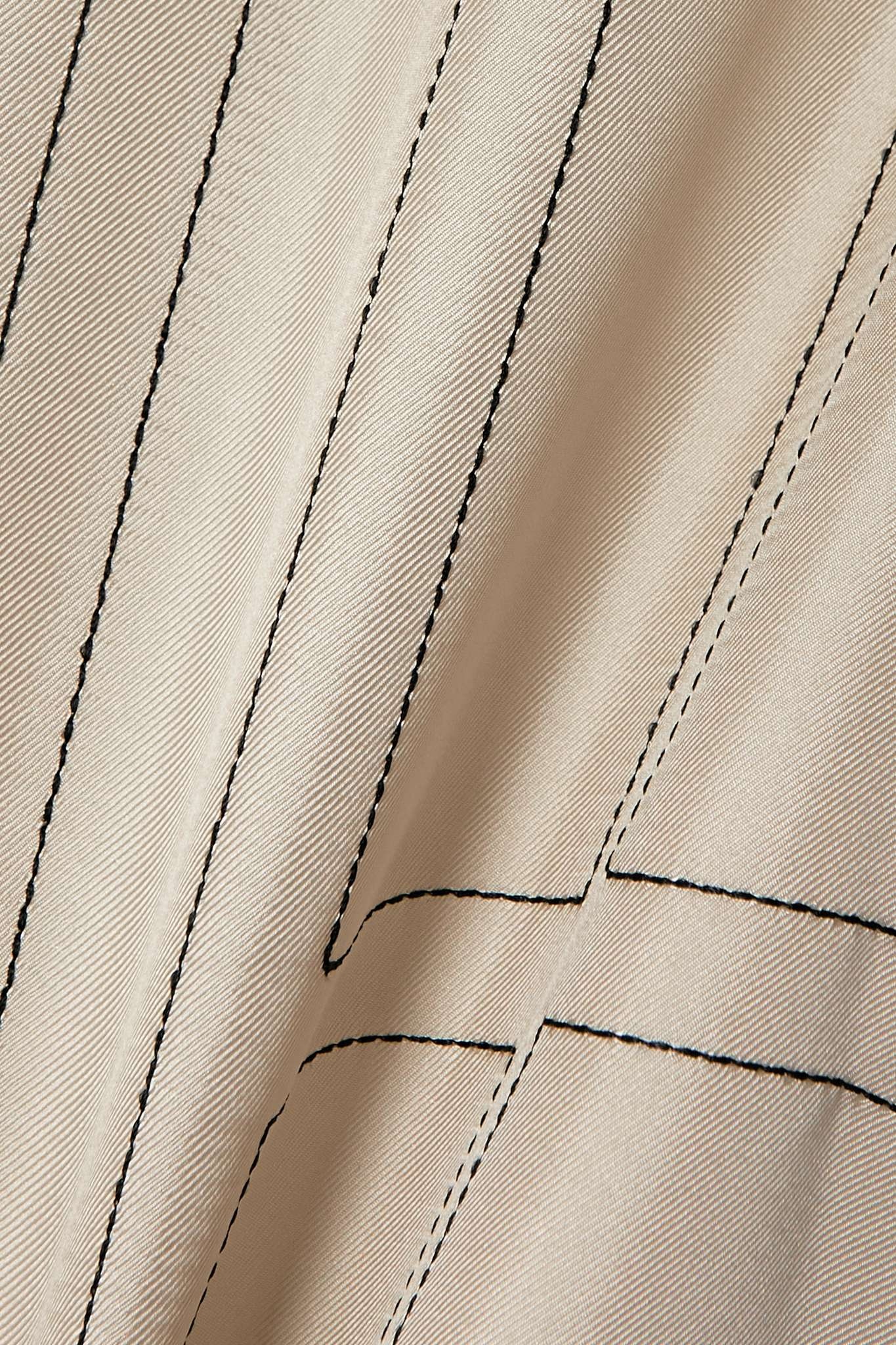 Monogram Silk Twill Shirt in Brown - Toteme