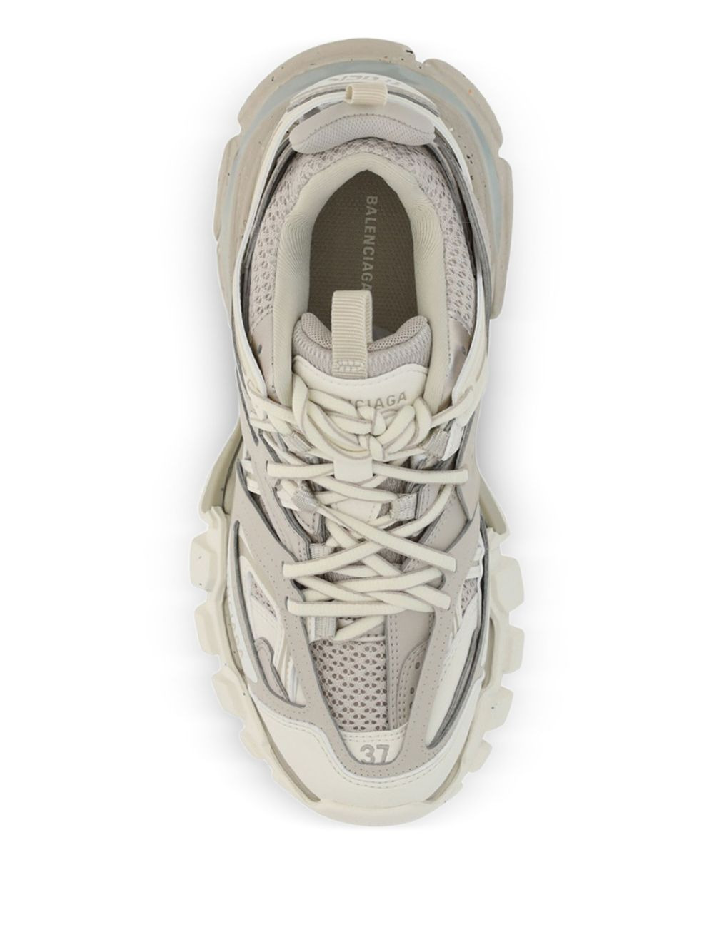 lace-up structured-sole sneakers - 3