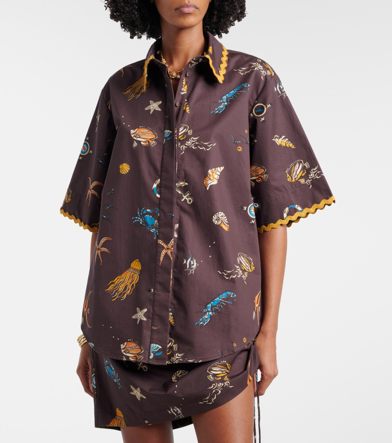 ALÉMAIS Printed cotton bowling shirt outlook