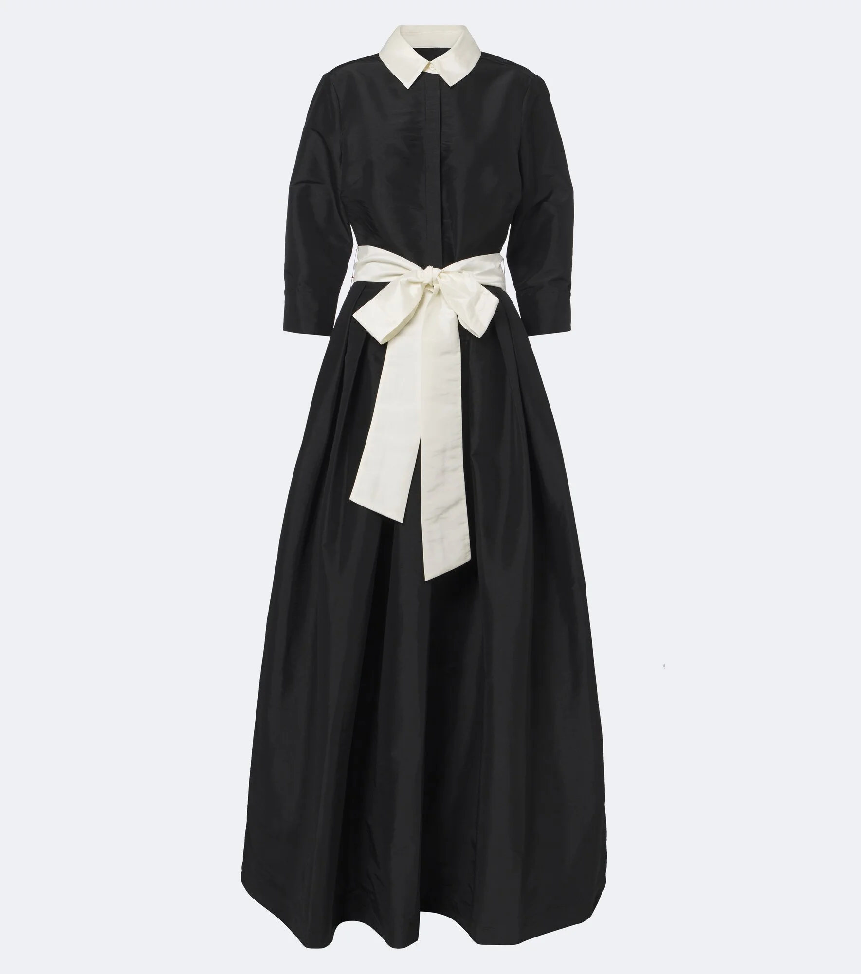 Julisse bow-detail pleated taffeta gown - 1