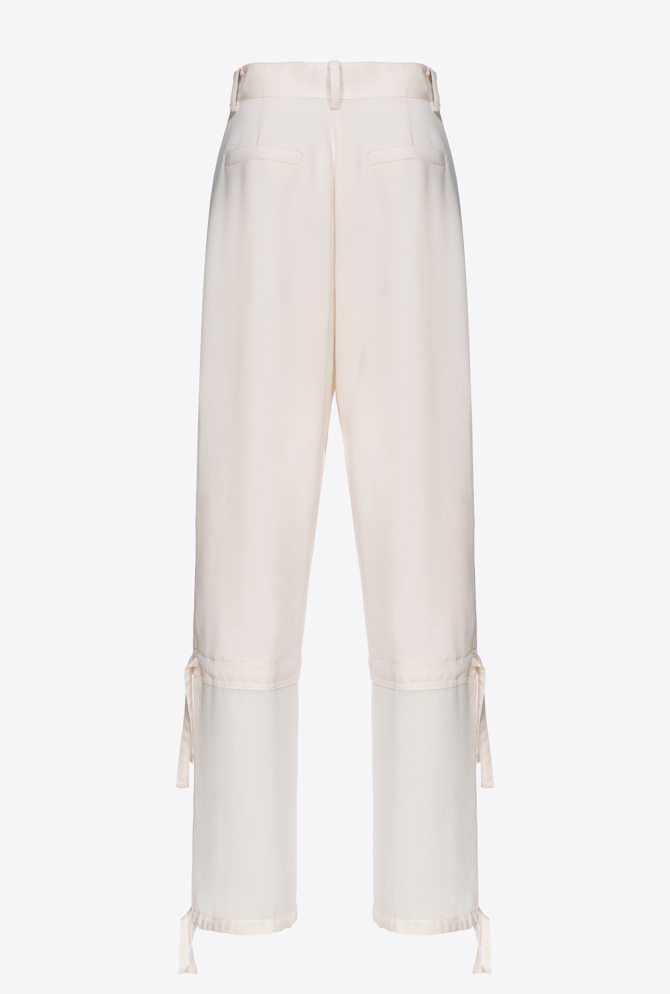 SATIN AND GEORGETTE CARGO TROUSERS - 2