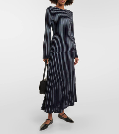 GABRIELA HEARST Phelan striped wool and silk maxi skirt outlook