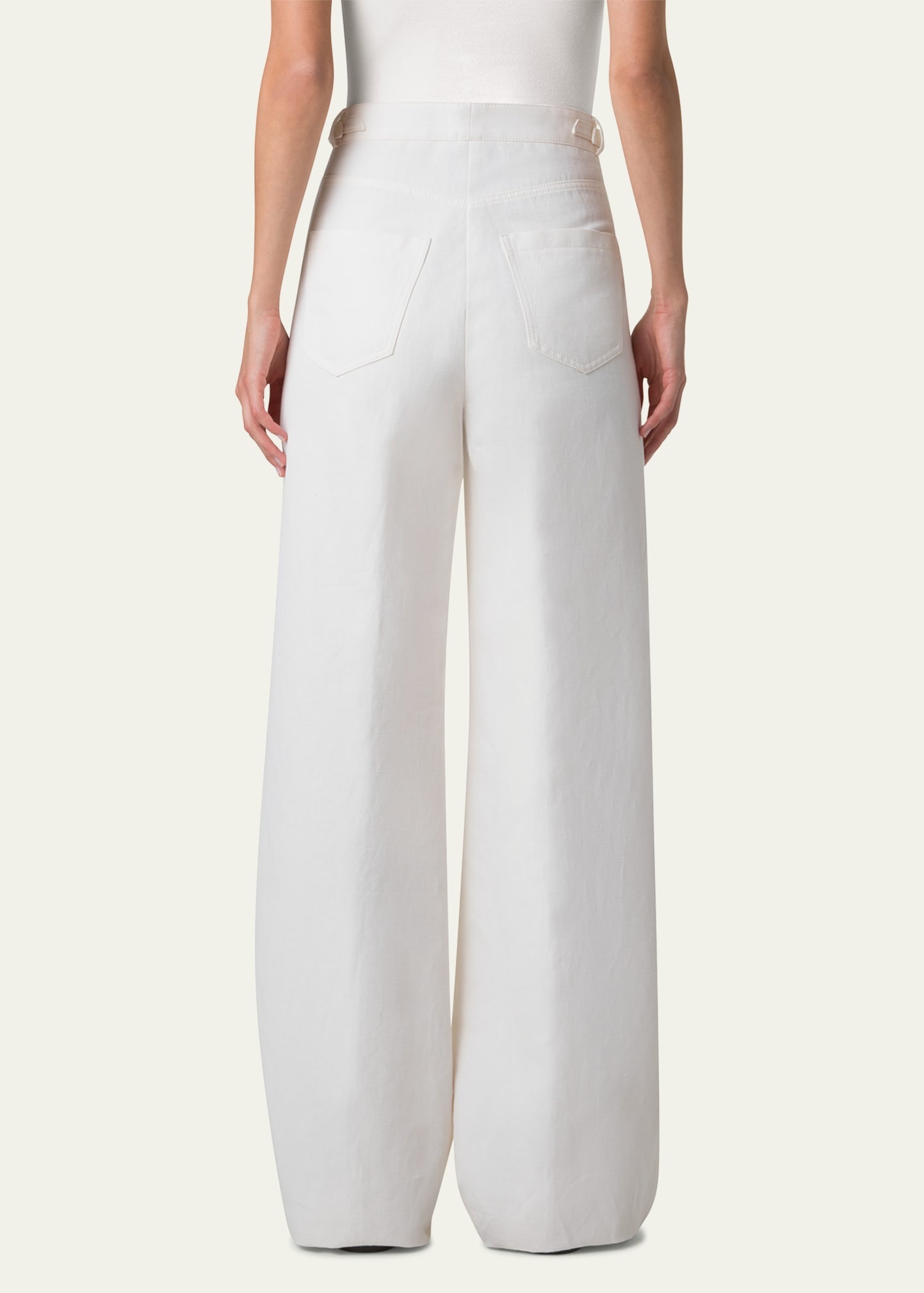 Finnian Wide Leg Cotton Stretch Denim Pants - 3
