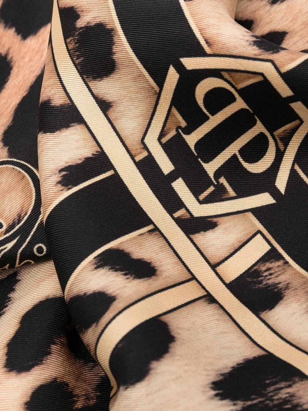 leopard-print silk scarf - 3