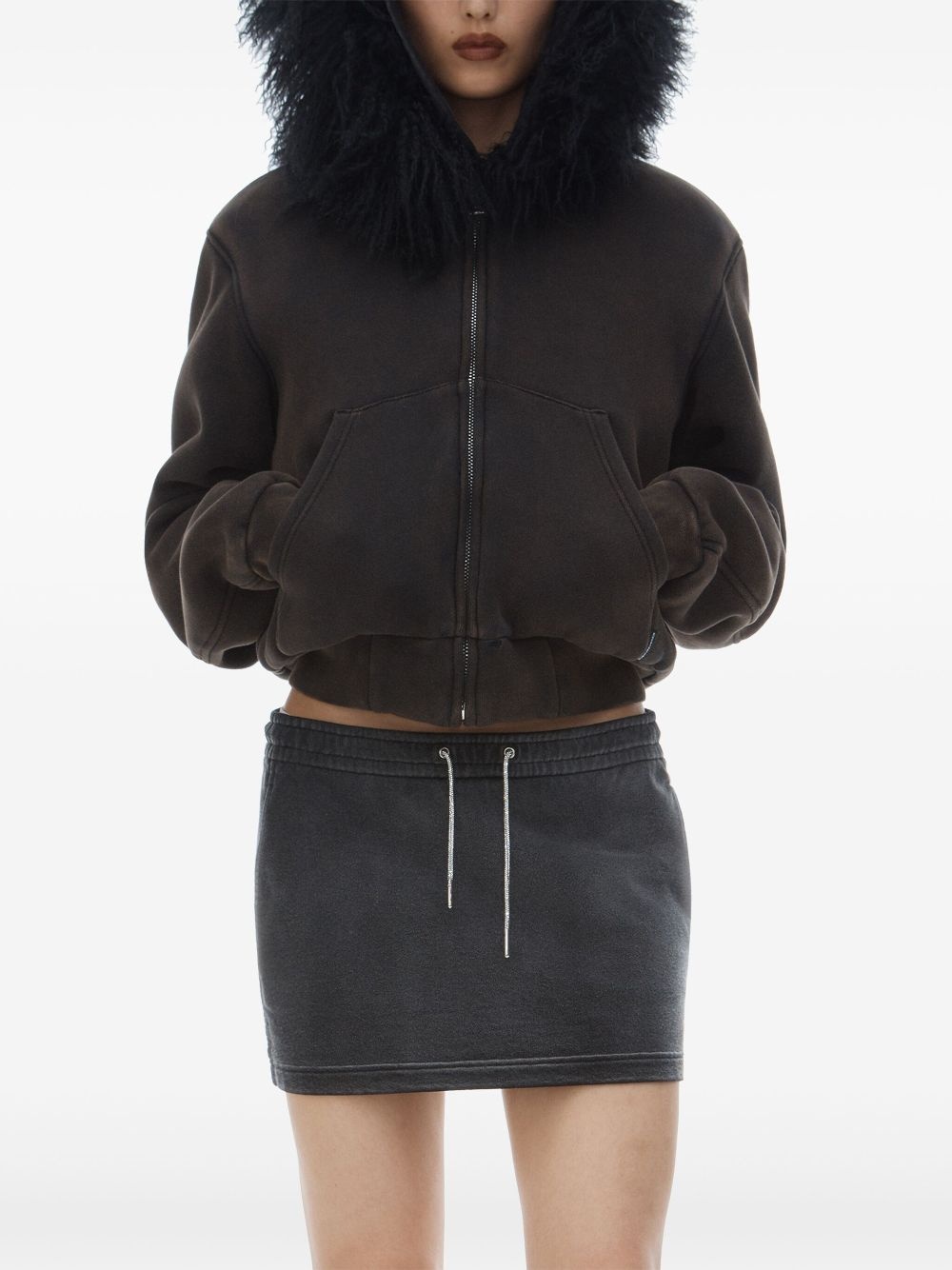 drawstring-waist mini skirt - 2