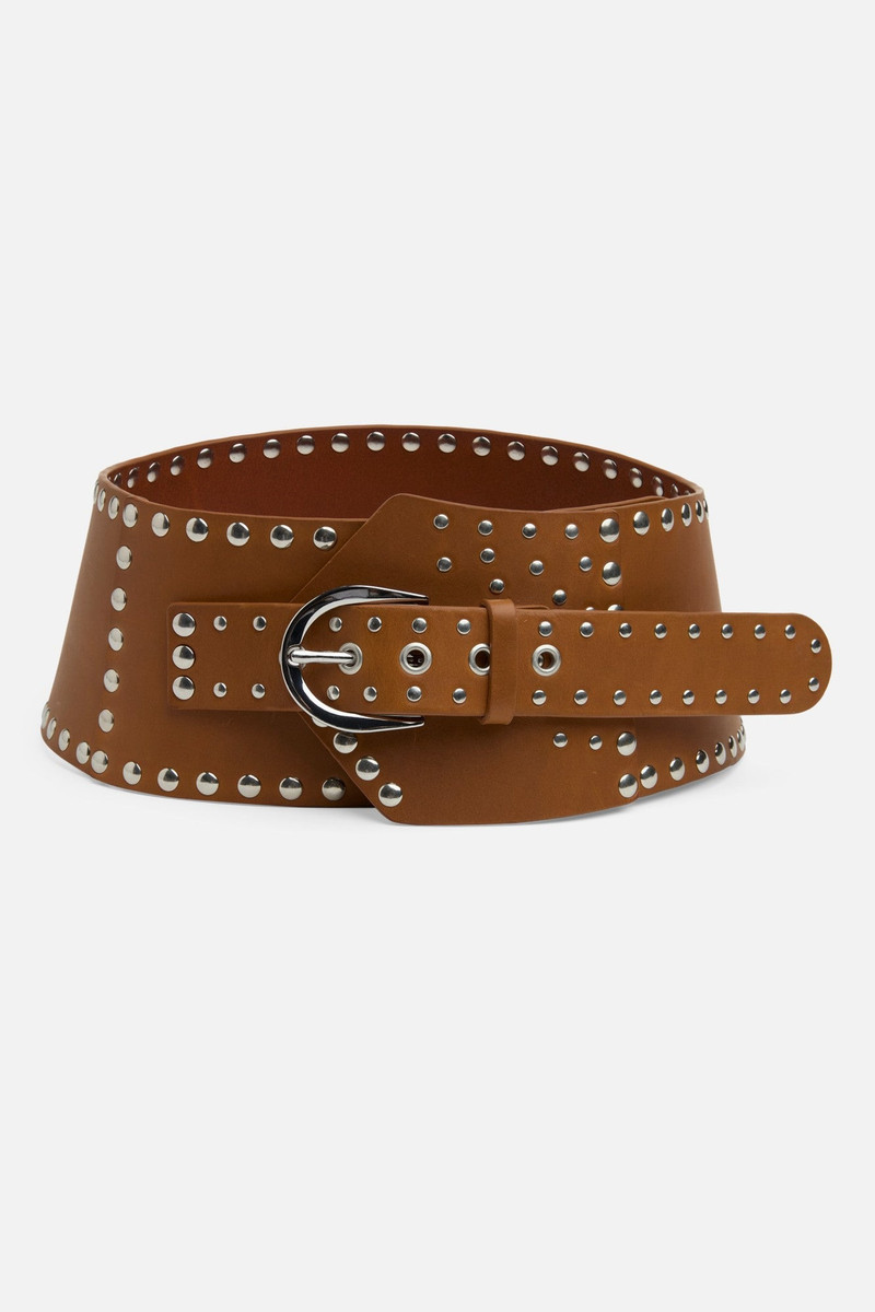 STUDDED WAIST BELT in Italian Leather 1