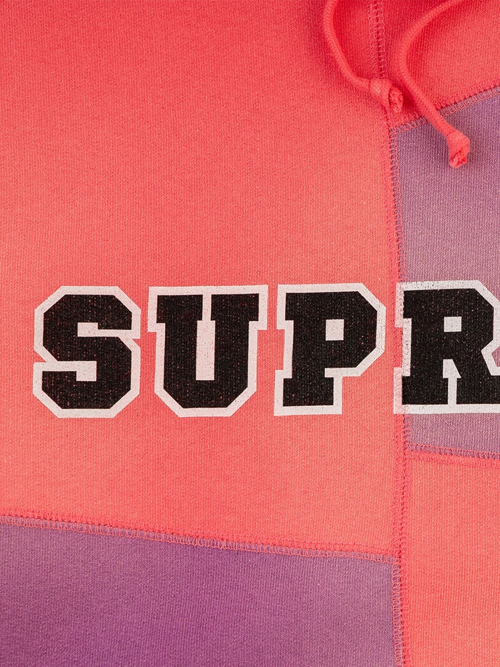 Patchwork logo hoodie - 3