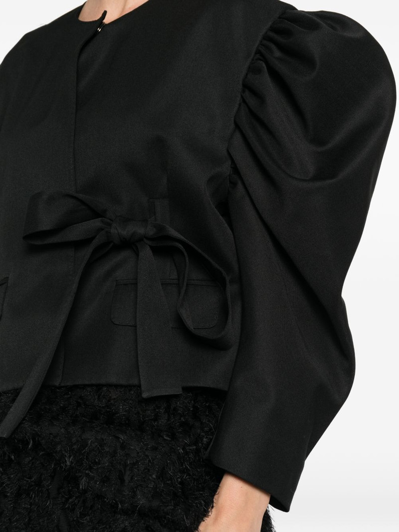 puffed-sleeve tie jacket 5