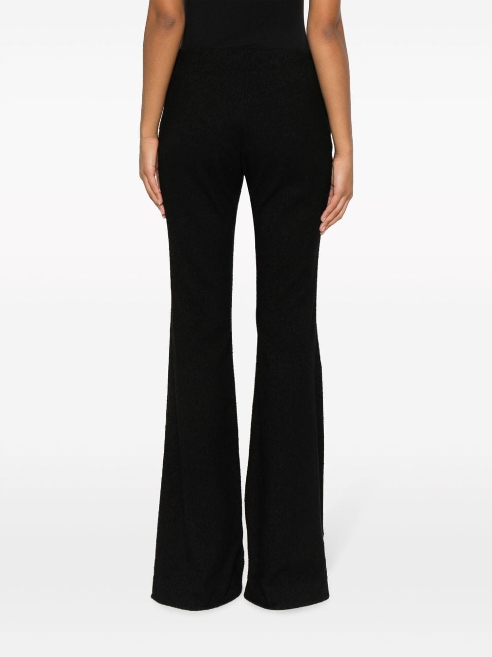 knitted flared trousers - 4