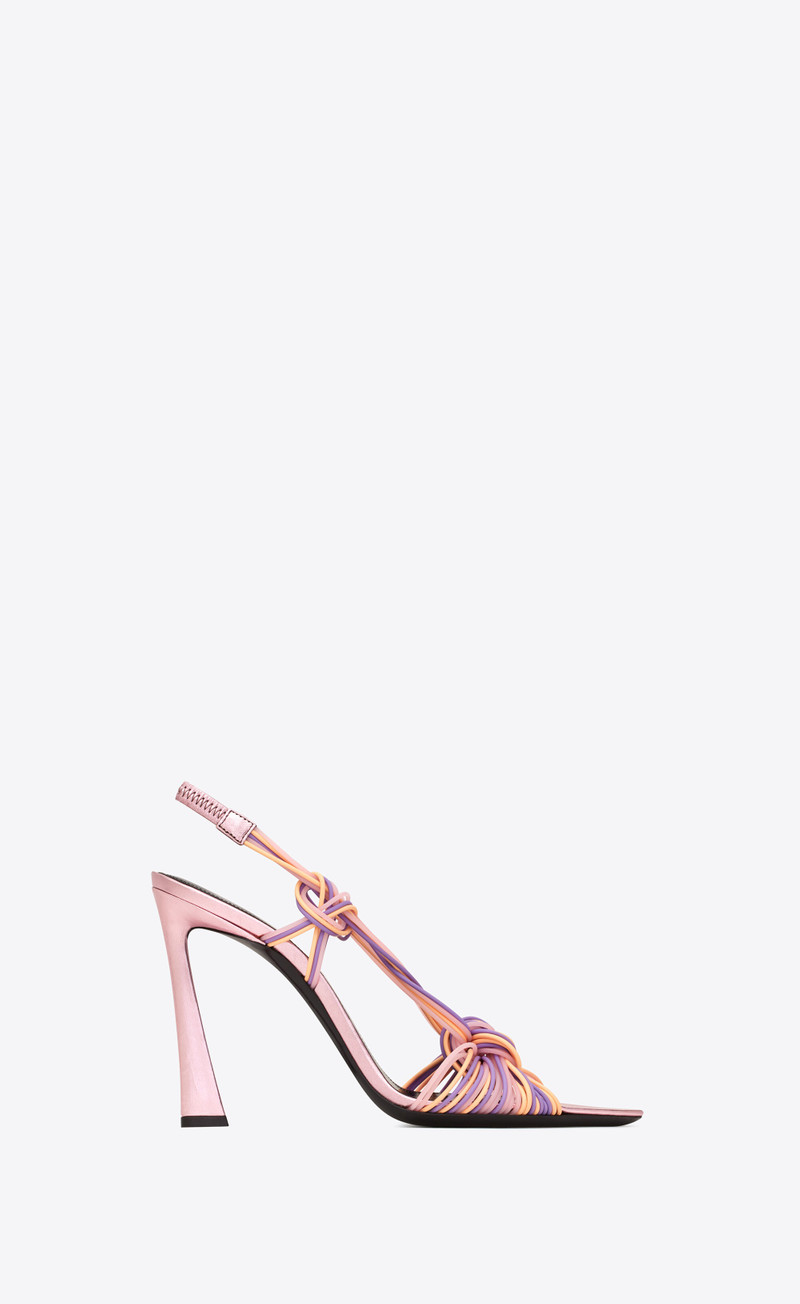 pool sandals in tpu and metallized leather - 1
