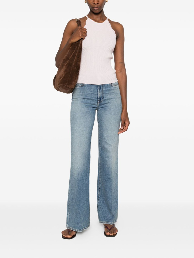 Allude scalloped ribbed tank top outlook