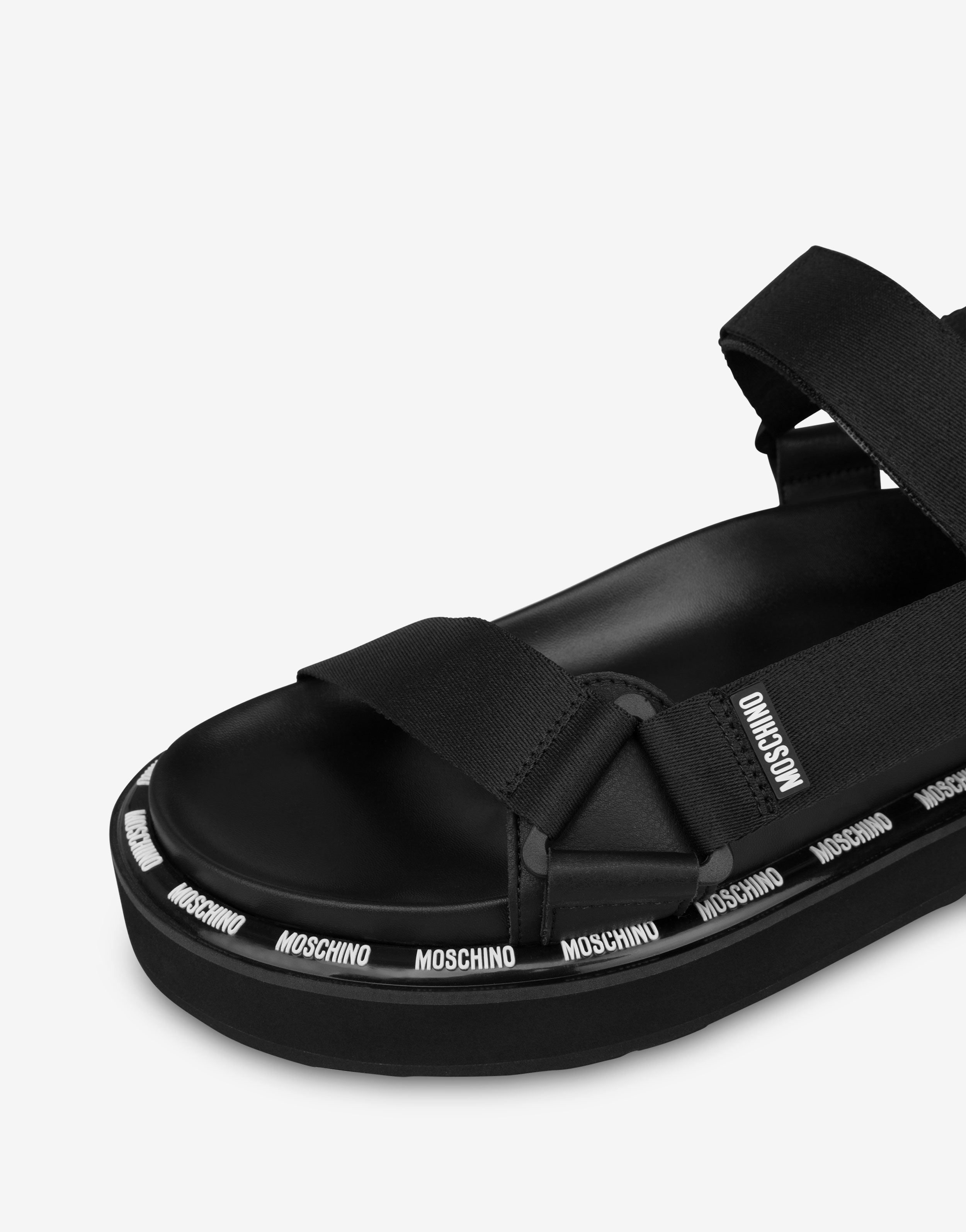 RUBBER LOGO FLATFORM SANDALS - 4