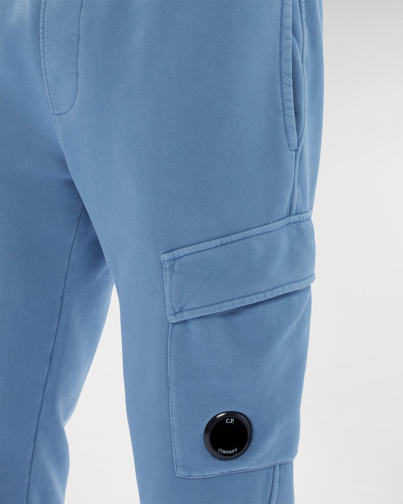 솔질하고 & Emerized Diagonal Fleece 화물 궤도 바지 4