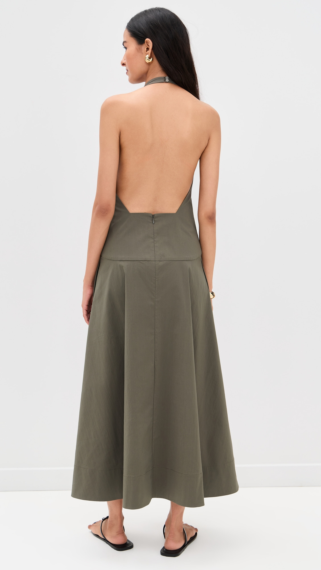 Halter Plunge Dress - 2