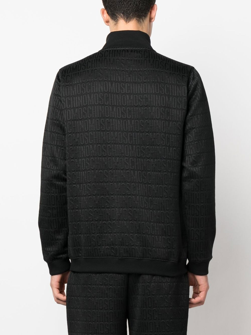 all-over debossed logo sweatshirt - 4
