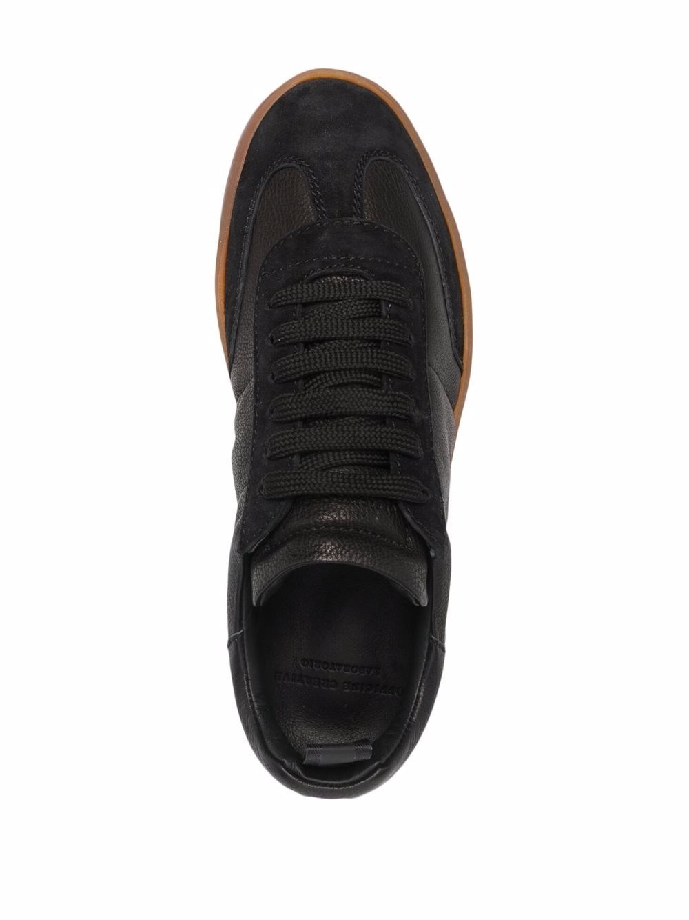Kombined leather trainers - 4