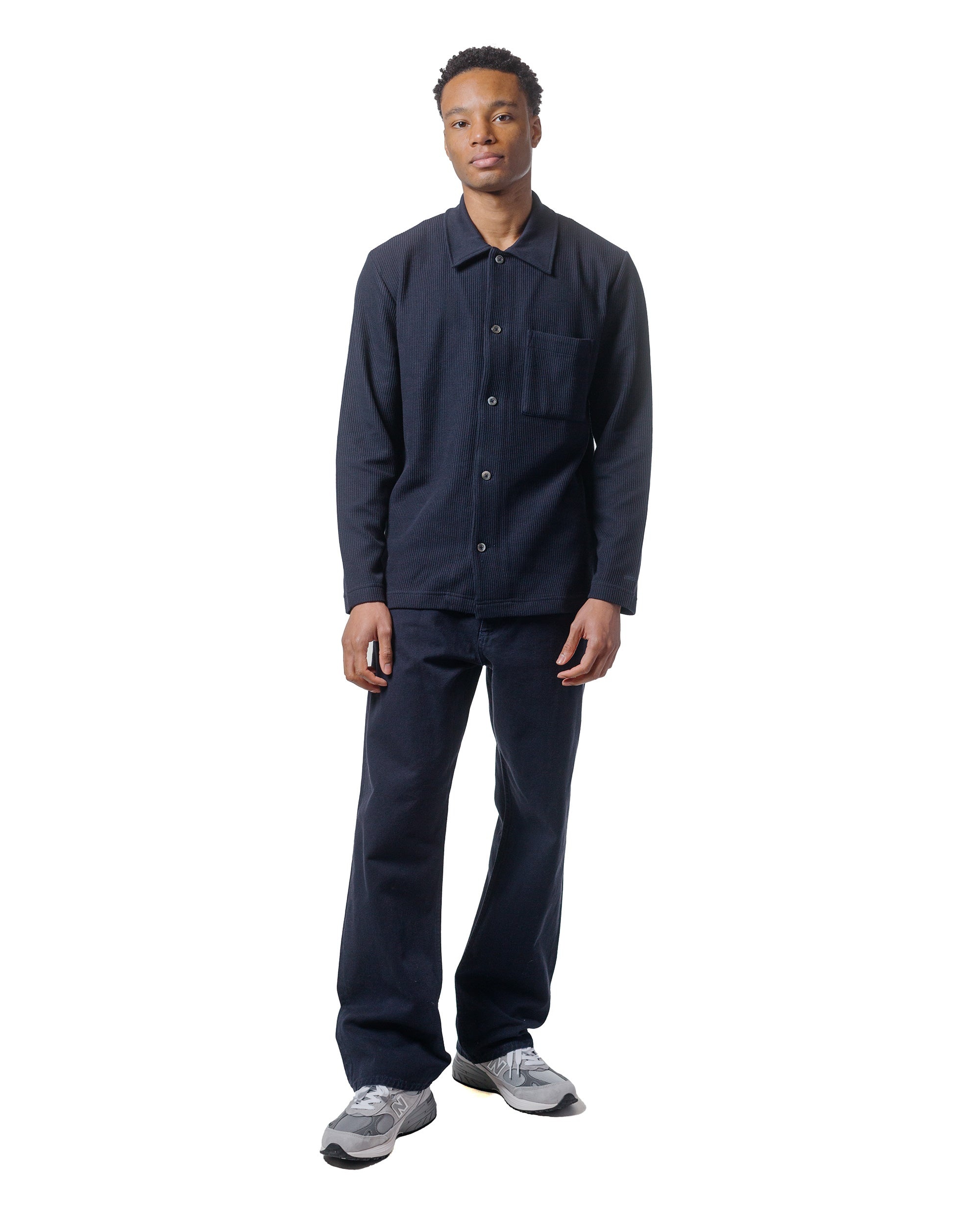 Jorn Double Face Overshirt Dark Navy - 4