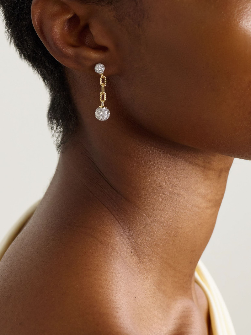 DAVID YURMAN DY Madison® 18-karat gold diamond earrings Gold outlook