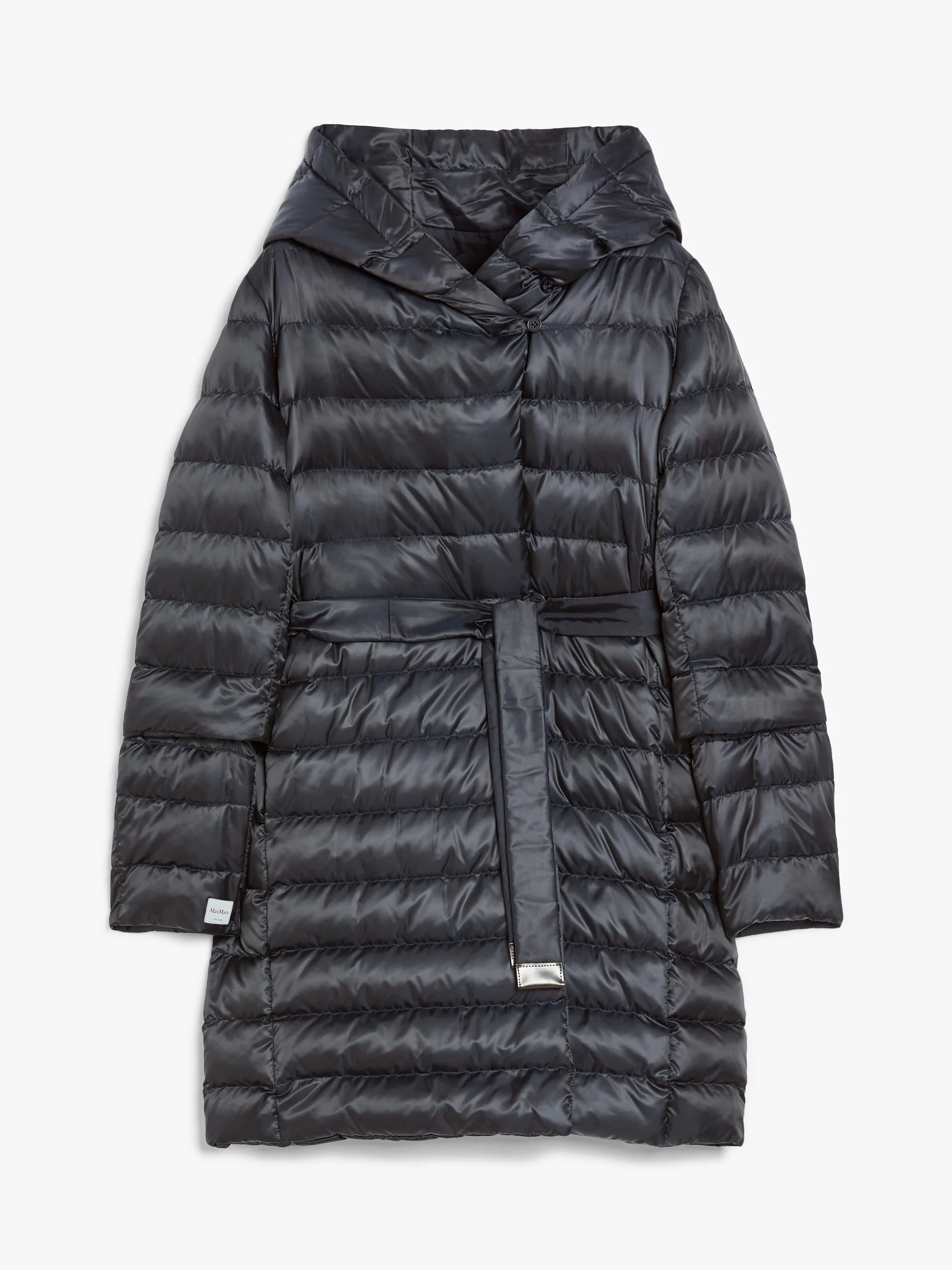 NOVEF Reversible robe coat in water-repellent technical satin - 1