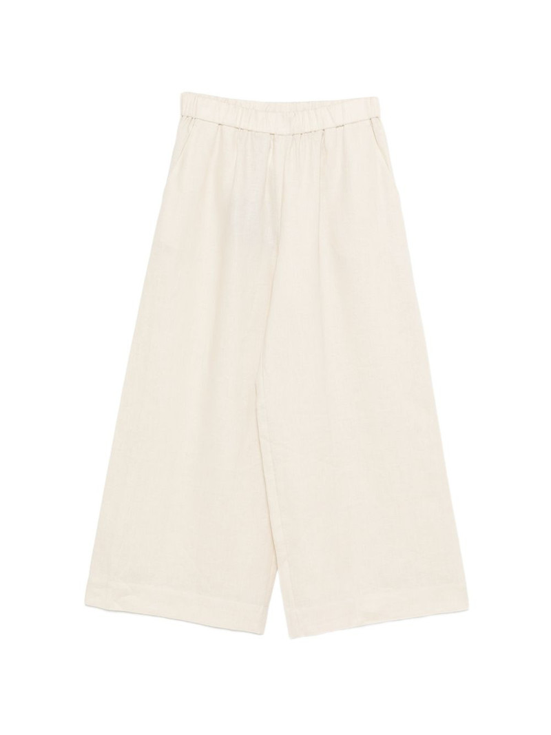 elastic-waistband trousers 1