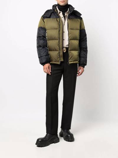 VERSACE monogram-print puffer jacket outlook