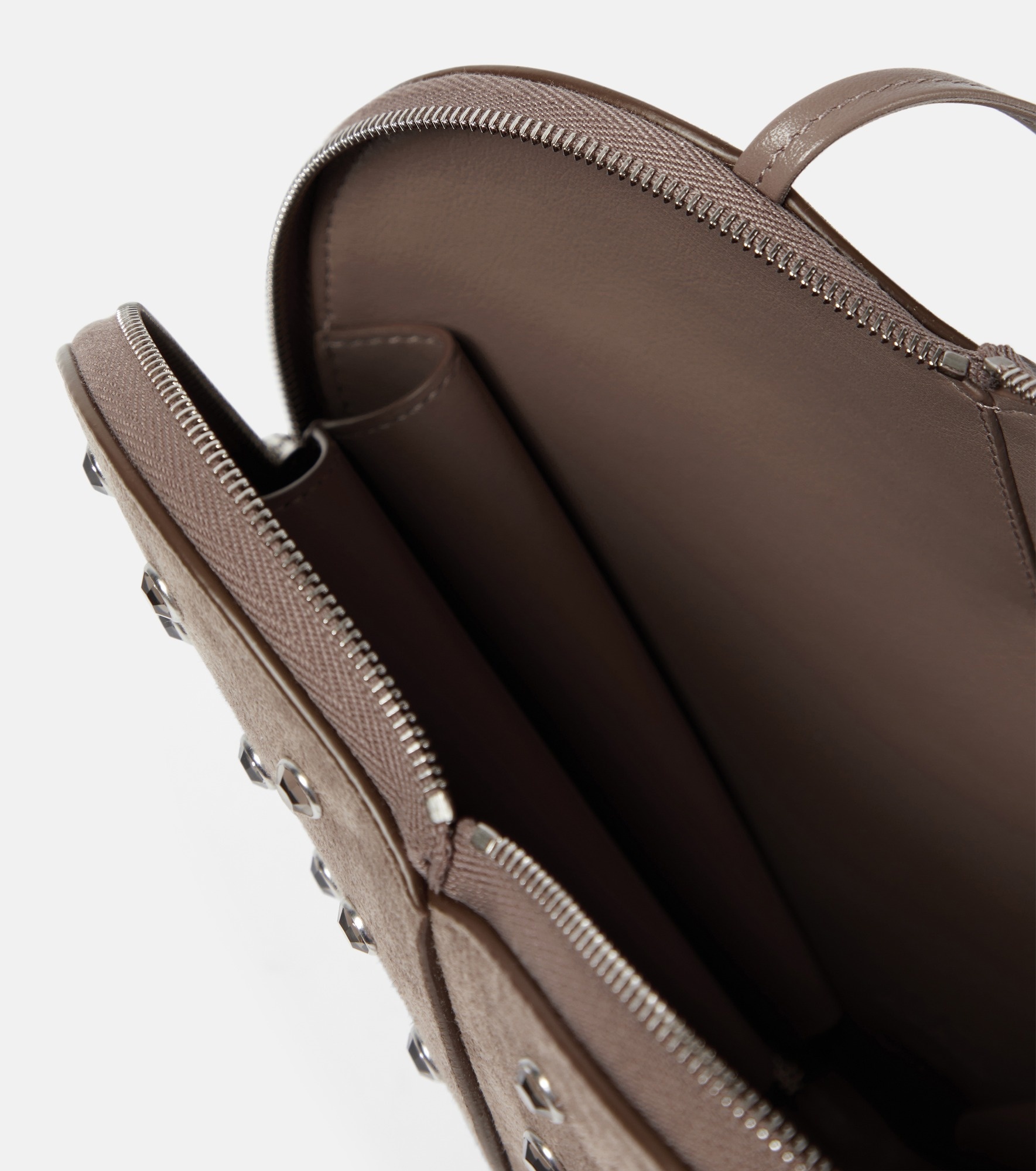 Le Cœur studded suede shoulder bag - 3