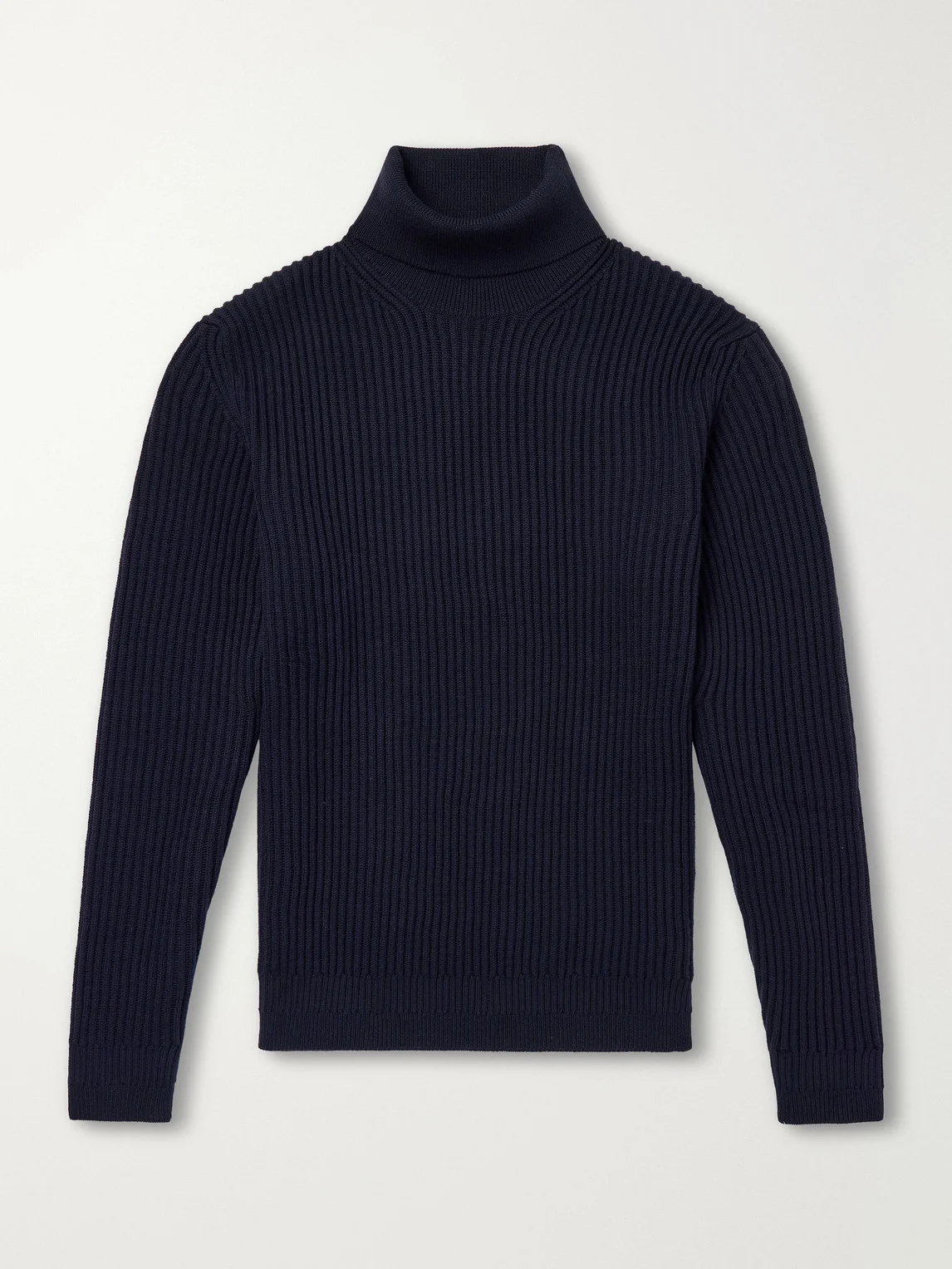 Zanone Slim-Fit Ribbed Virgin Wool Rollneck Sweater - 1