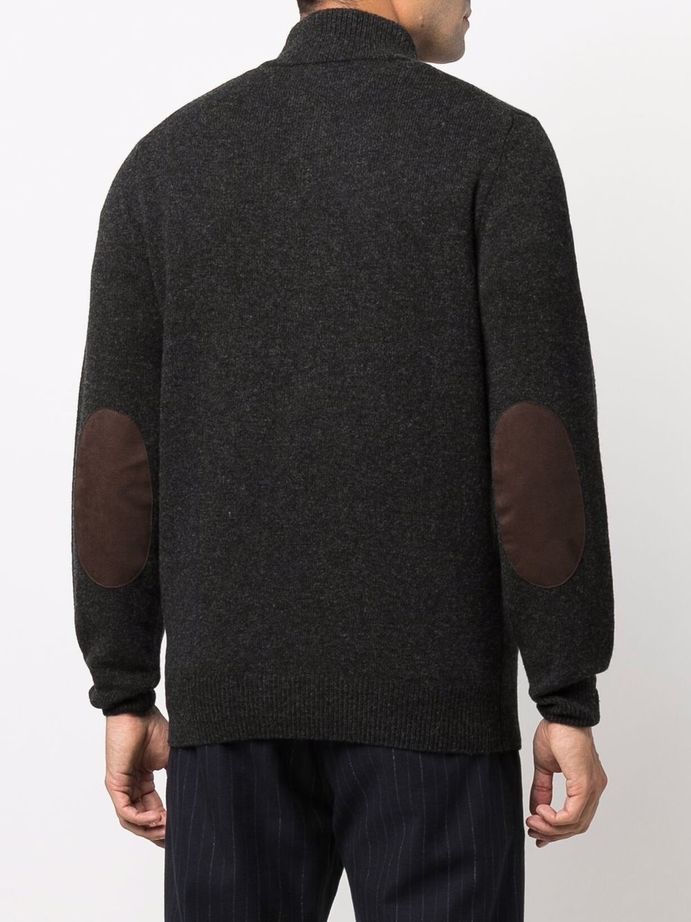 button-down pullover wool jumper - 4