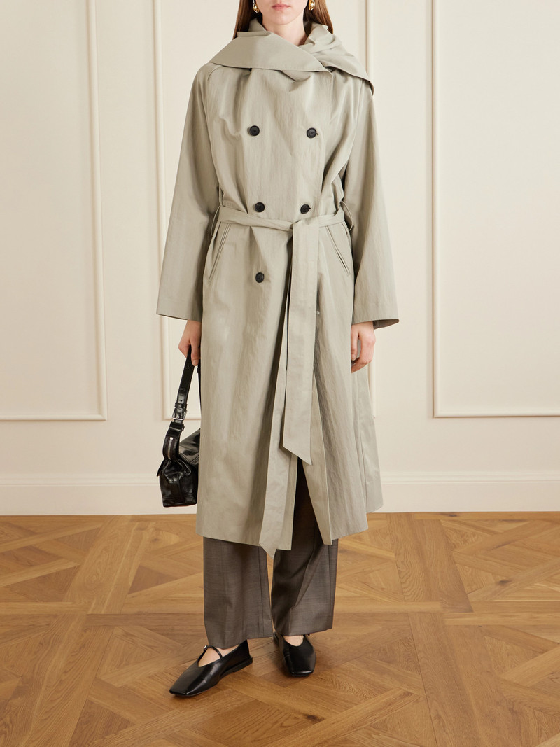 KALLMEYER Dorothy Double-breasted Belted Cotton-blend Trench Coat outlook