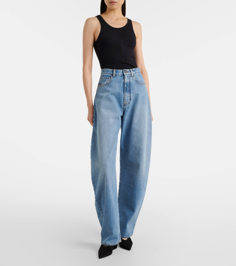 Alaïa High-rise barrel-leg jeans outlook